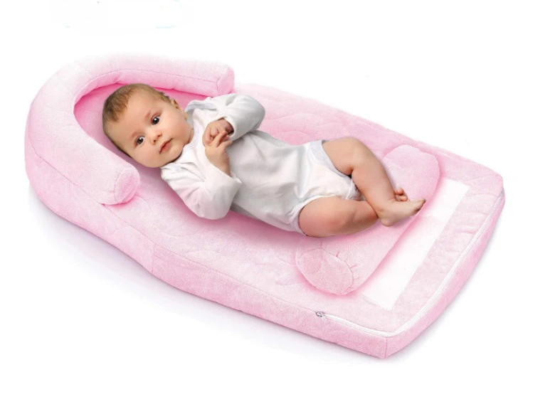 Ležaljka za bebu roza - ortopedski dizajnirana
